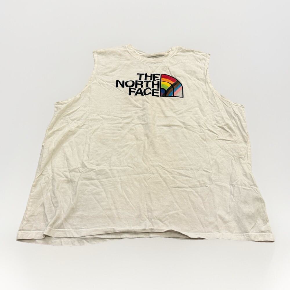The North Face Mens White Pride Rainbow Sleeveless Tank Top Shirt Size XL